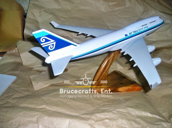 Model of B747-400 Air New Zealand with detailed craftsmanship.